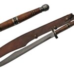 Damascus Steel Antique Sword With Scimitar Wood